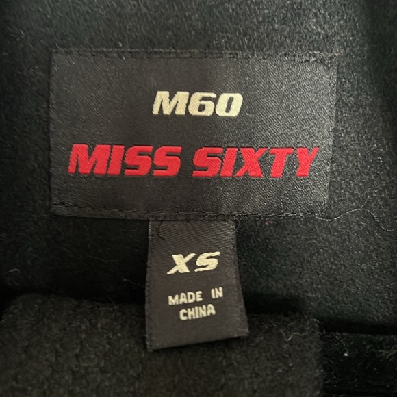 Miss Sixty black wool coat size xs - Picture 3 of 4